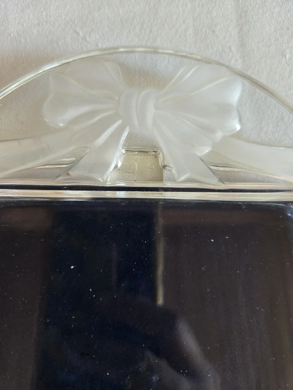 Frosted Glass With Raised Floral, Fruit & Bow Picture Frame